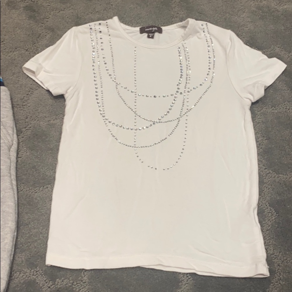 imoga brand Crystal detail t-shirt